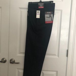 Van Heusen Flex Fit Flat Front Pant Slate Blue 38x29